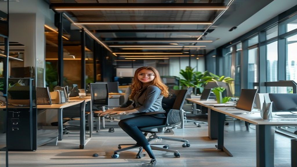 Modern fully furnished office rental with desks, chairs, high‑speed internet, and conference space, ready to move in.