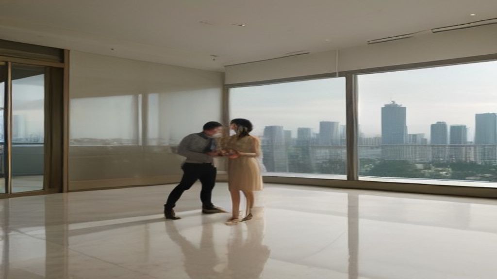 Elegant city skyline with upscale apartment building, showcasing luxury apartments near me for modern living