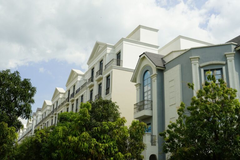Exterior view of Brookhaven Luxury Apartments showcasing modern design, upscale amenities, and scenic city backdrop