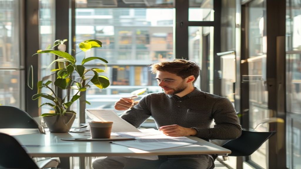 Modern small office space available for rent nearby, featuring bright work area and flexible lease terms.