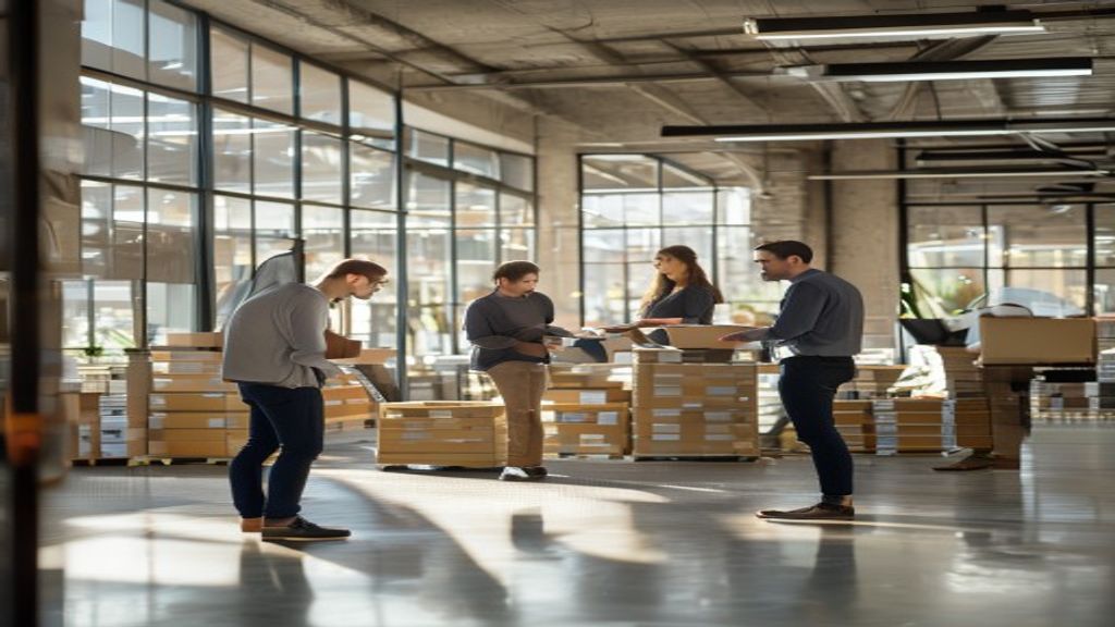 Spacious warehouse office space for rent with modern amenities and flexible layout.